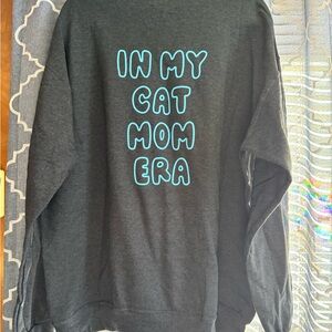 Black Sweatshirt with Blue Text